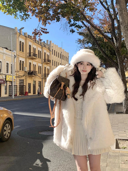 Luxury Fluffy Faux Fox Fur Jacket – Casual & Cozy