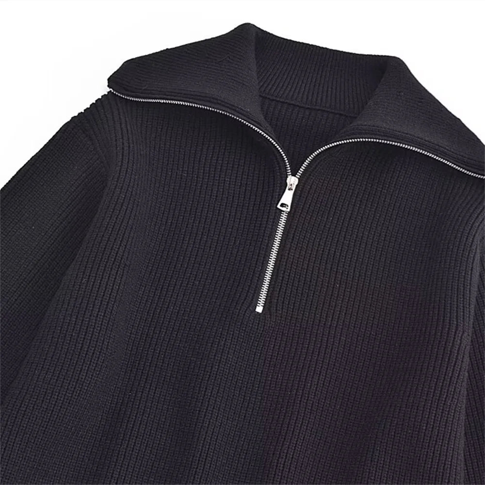 Warm Half-Zip Sweater Jacket for Fall/Winter