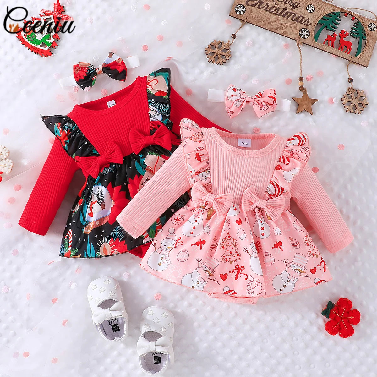 Cute Baby Girl Christmas Party Dress for Infants