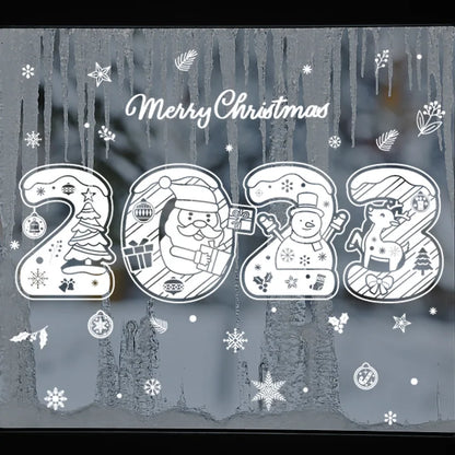 Festive Christmas Window Stickers: Santa, Snowflakes & Holiday Cheer