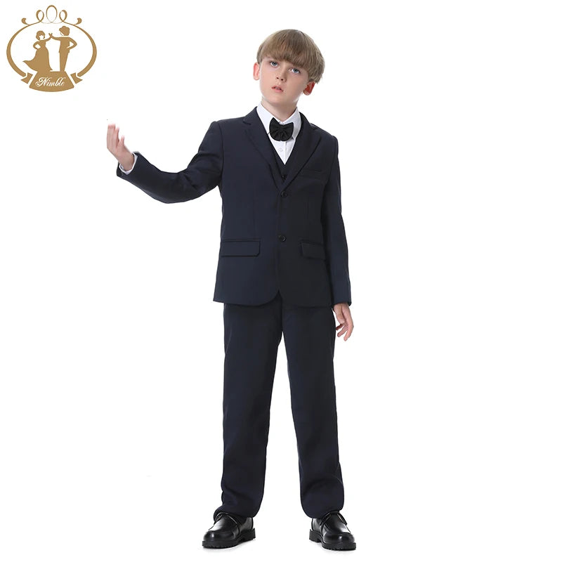 Classic Boys’ Blue Wedding Suit – 3-Piece Formal Party Set