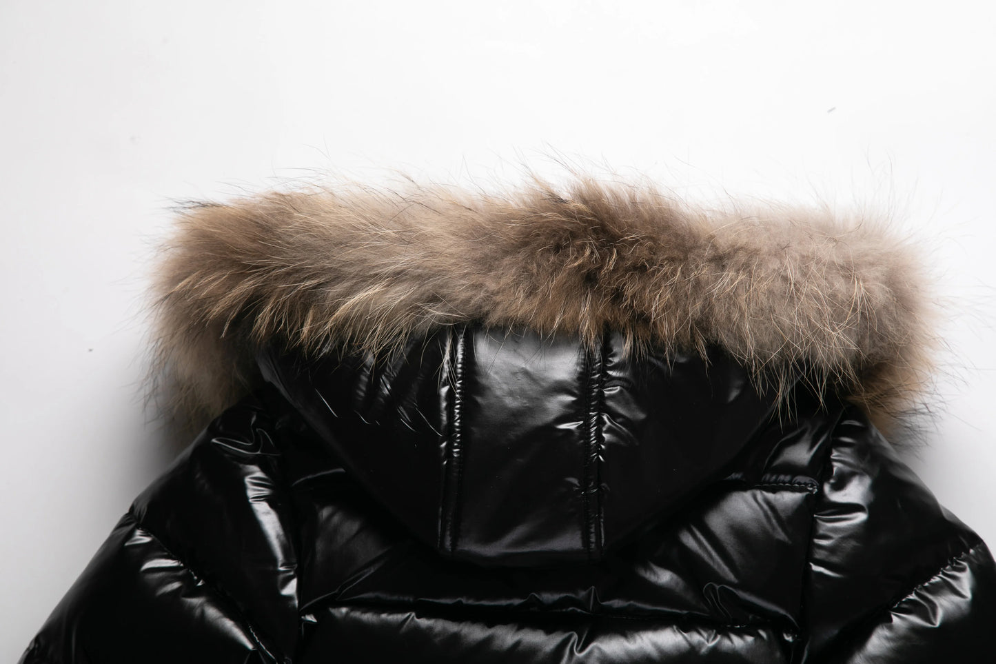 Shiny Waterproof Kids' Down Parka – Real Fur Hood