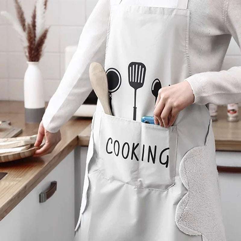 2024 Waterproof & Oil-Proof Kitchen Apron – Unisex Cooking & Baking Essential