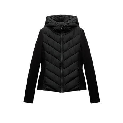 Stylish Warmth: Hooded Patchwork Cotton Jacket