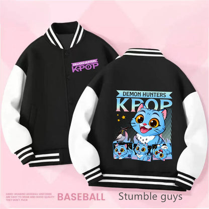 Kpop Demon Hunter Girls Coat – Trendy Kids Hoodie Jacket