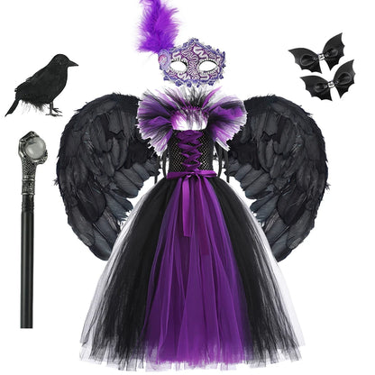 Luxury Halloween Costume – Girls Evil Role Dress