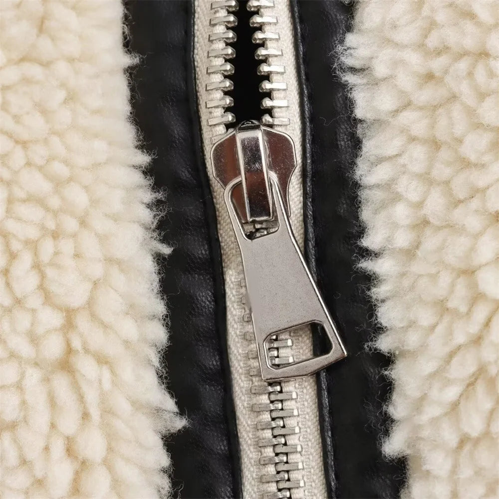 Fur-Integrated Moto Coat – Fall/Winter 2025 Fashion