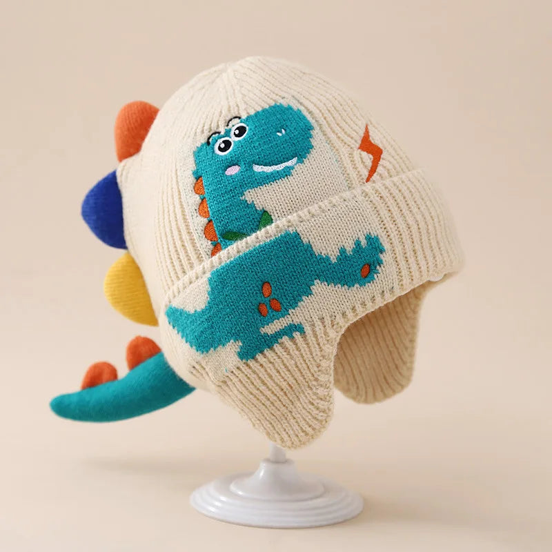 Cartoon Dinosaur Baby Hat – Winter Warm