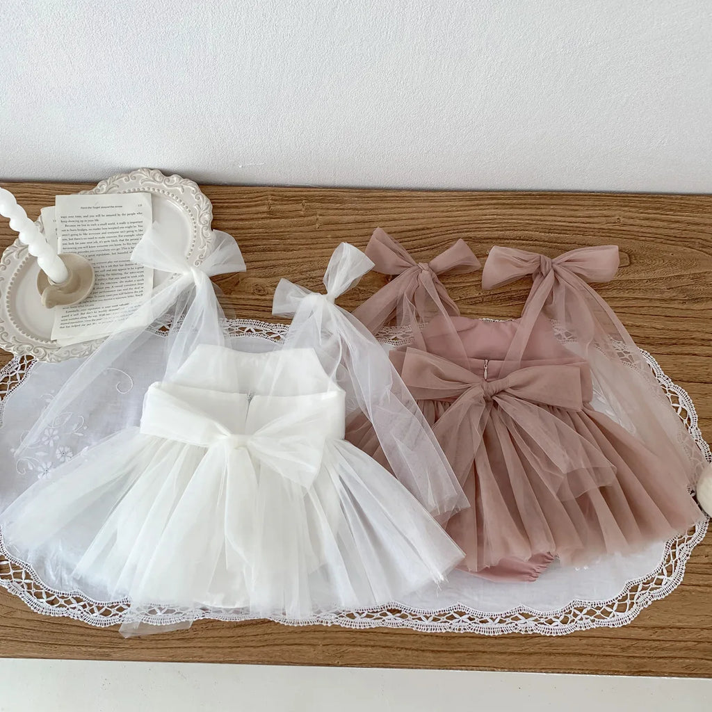 Baby Girl Summer Party Romper Set