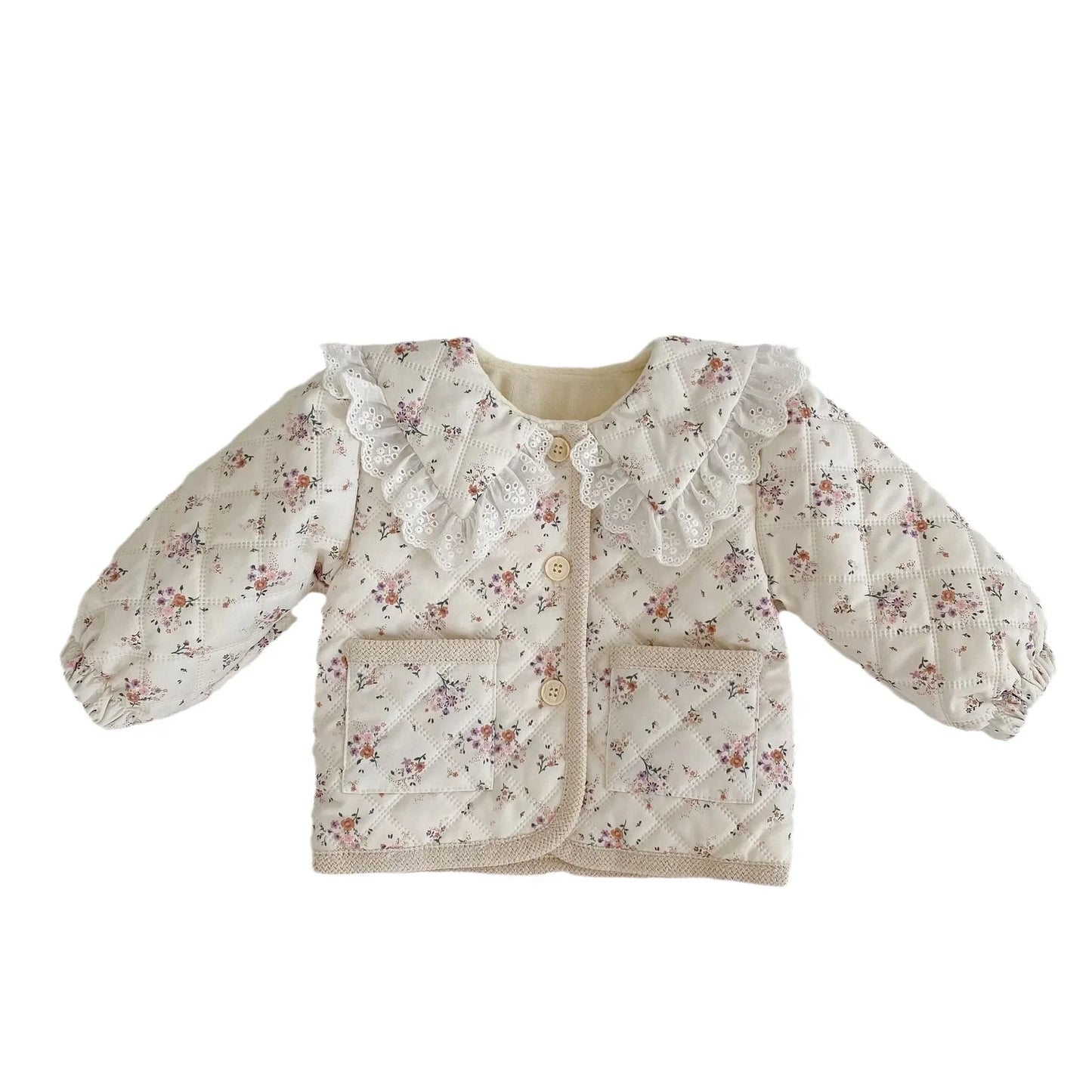 Baby & Toddler Girls’ Winter Coat – Soft Floral