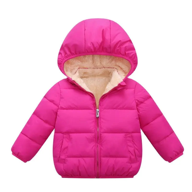 Baby Boys & Girls Thick Winter Jacket – Fur Hooded Coat