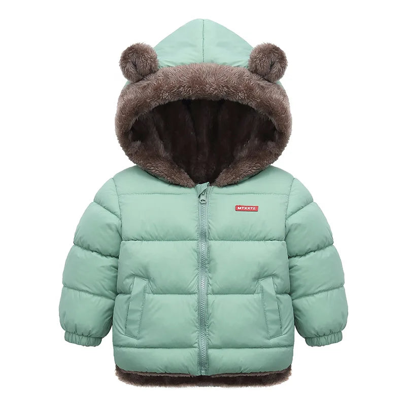 Warm Baby Coat – Padded Cotton Jacket with Hood (Unisex)