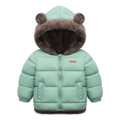 Warm Baby Coat – Padded Cotton Jacket with Hood (Unisex)
