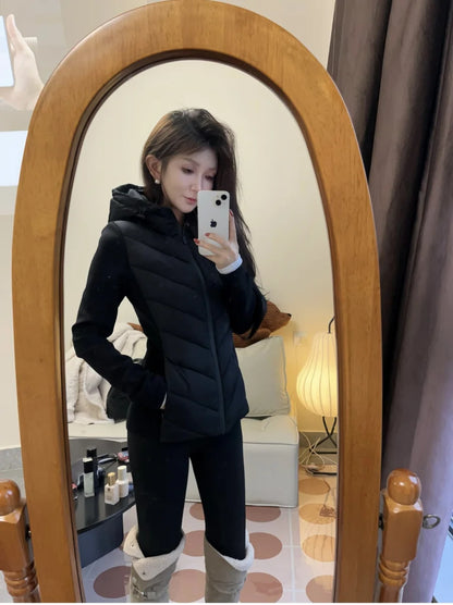 Stylish Warmth: Hooded Patchwork Cotton Jacket