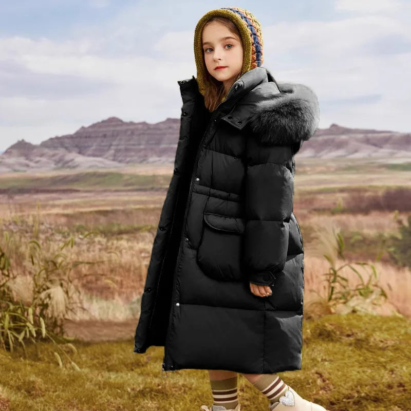 Kids’ Cotton Winter Coat – Hooded, Thick & Stylish for Girls