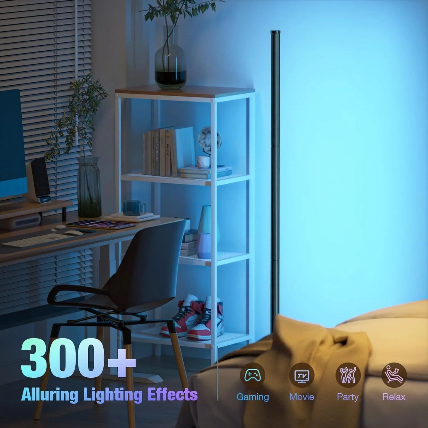 Dream Color Floor Lamp: 16M Colors, Music Sync, APP & Remote Control