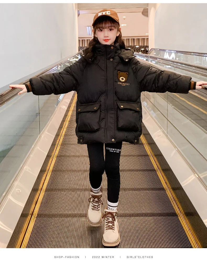 Girls’ Zipper Parka – Warm & Stylish Outerwear