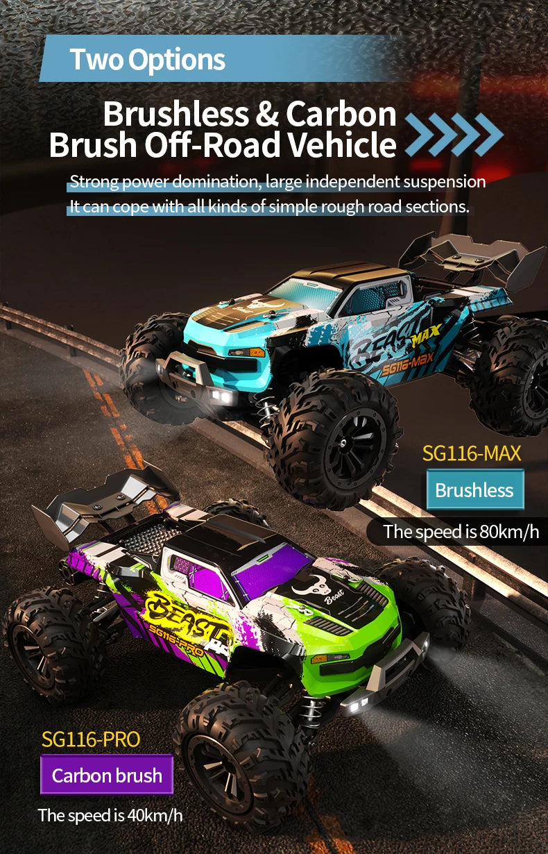 1:16 ZLL SG116 RC Car – Brushless 4WD Off-Road Drift Racing Toy