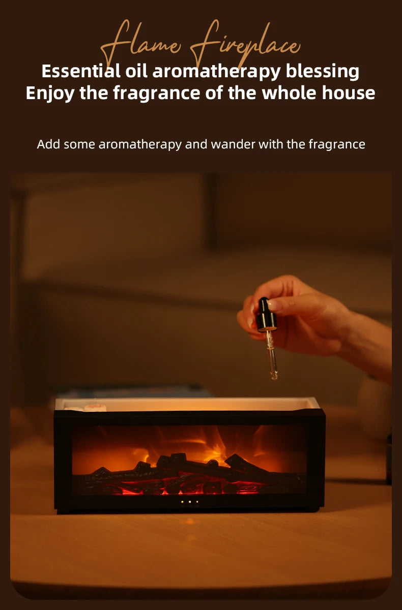 Colorful Flame Aroma Diffuser & Humidifier - 150ml, Auto-Off, Remote Control for Home & Bedroom