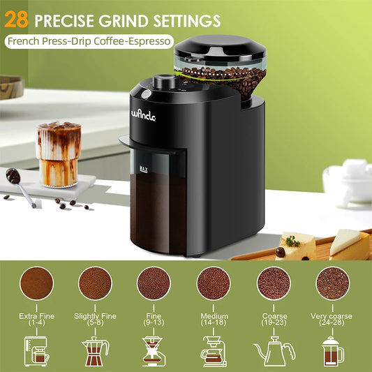 Wancle Electric Burr Coffee Grinder: Precision for Every Brew