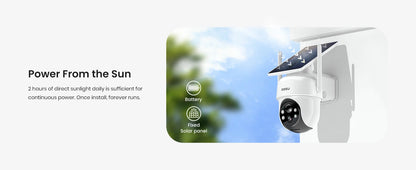 Solar 3MP 360° PTZ WiFi Camera Set | 4 Cams + Base | Smart Surveillance