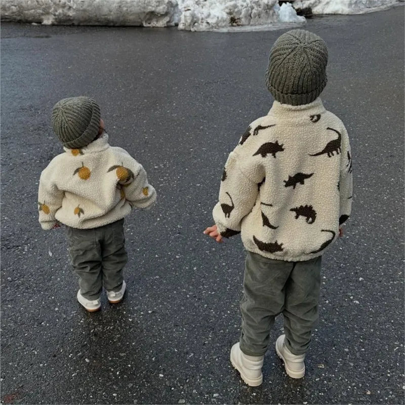 Baby Cartoon Coat – Soft Lamb Wool Jacket