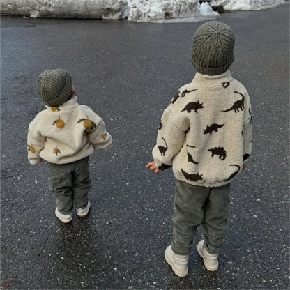 Baby Cartoon Coat – Soft Lamb Wool Jacket
