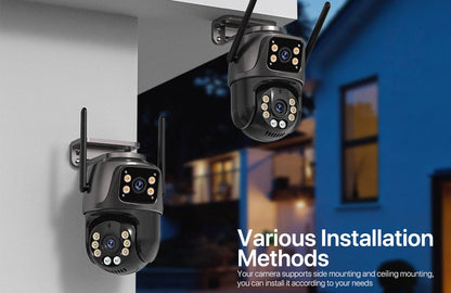 4K 8MP Dual-Lens PTZ WiFi Camera | AI Tracking Outdoor CCTV