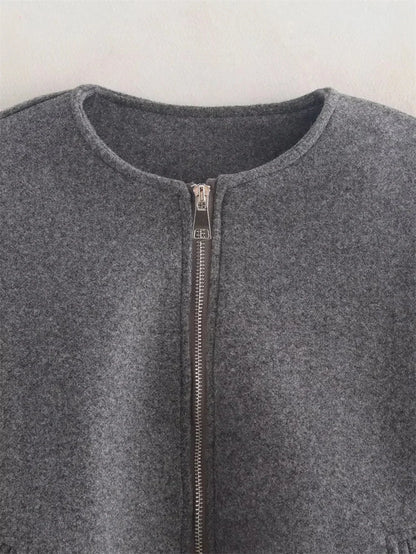 Retro Revival: Soft Bomber Jacket for Women