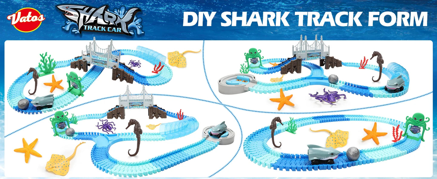Kids’ Shark Race Car Track – Educational STEM Toy for Ages 3+
