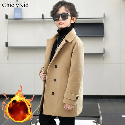 Fall & Winter Boys Jacket – Velvet Wool Outerwear