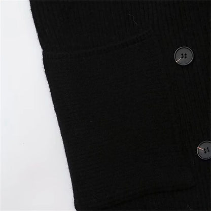 Chic Autumn Hooded Knit Coat – 2-in-1 Style