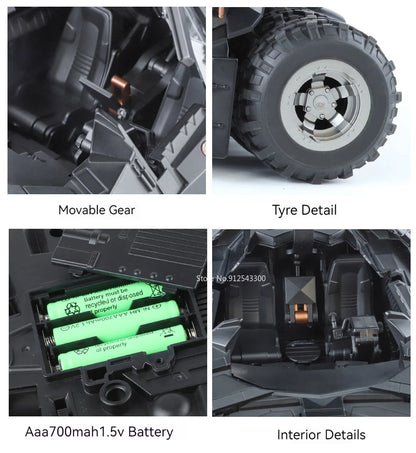1:18 Alloy Batmobile – Sound & Light Car Model for Fans & Collectors