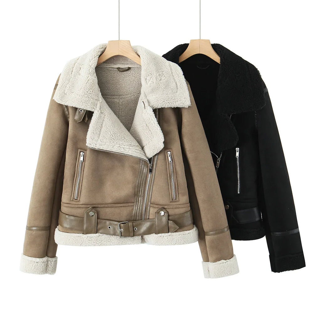 Cozy Chic: Fleece-Lined Fur Jacket for Autumn/Winter