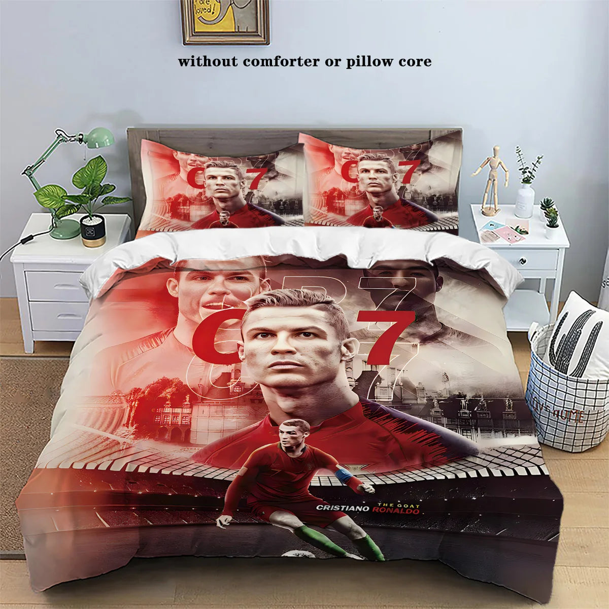 Soccer Star Bedding Set: Stylish Duvet & Pillowcases for Bedroom