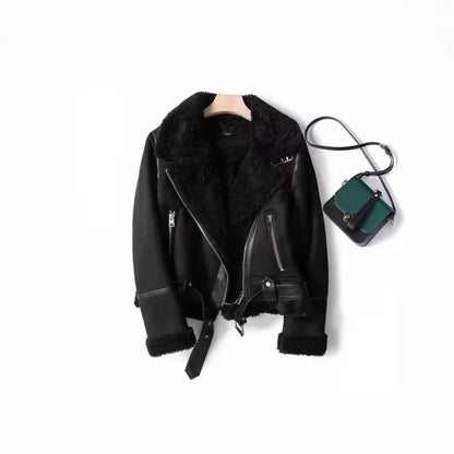 Cozy Chic: Fleece-Lined Fur Jacket for Autumn/Winter