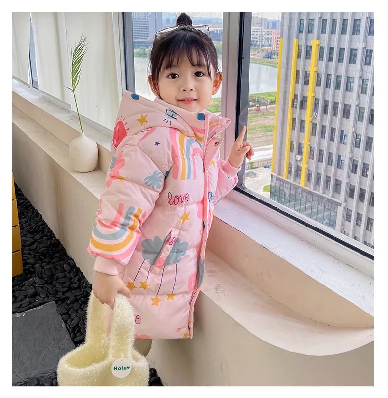 Kids’ Hooded Down Jacket – Warm & Windproof