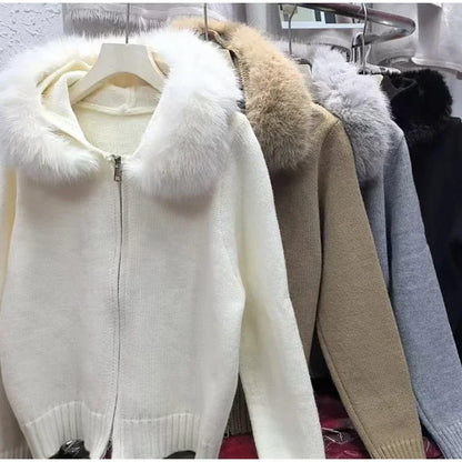 Fashionable Ladies’ Sweater Coat – 2025 Autumn New