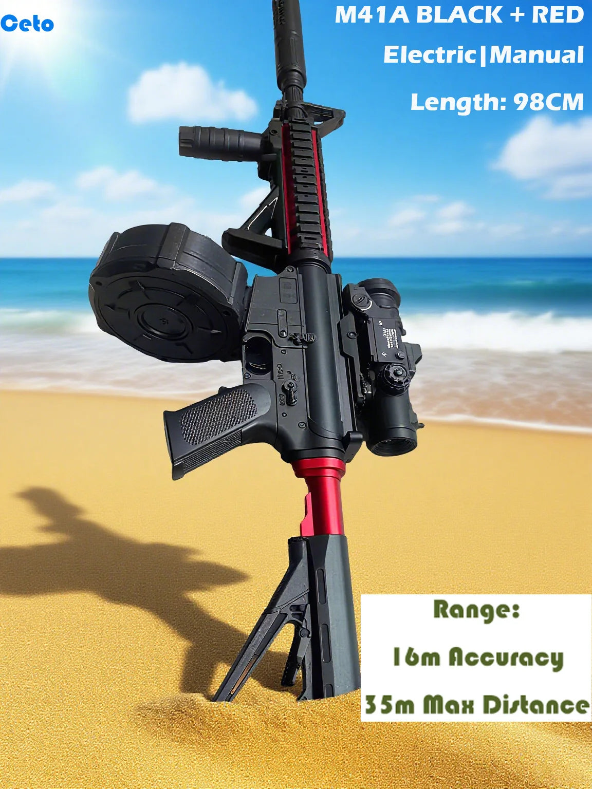 Ultra Shoppings upgraded M4 gel ball blaster, automatic electric hydrogel water bead toy gun for outdoor team games and birthday gifts
