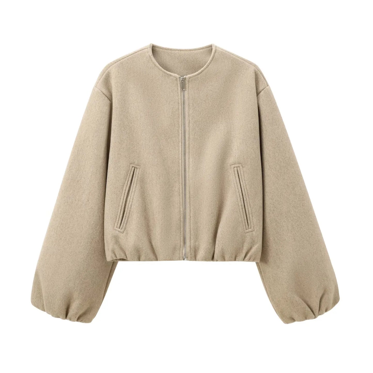 Retro Revival: Soft Bomber Jacket for Women