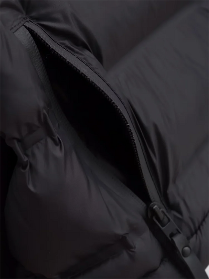 Modern Edge: Spliced Cotton Jacket with Stand Collar