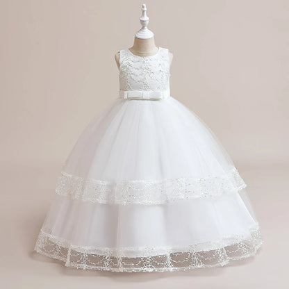 Flower Bow Kids’ Dress – Pageant & Party Wear