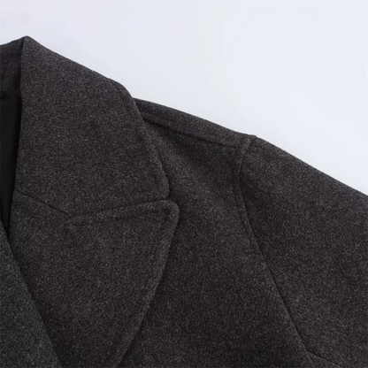 Casual Fall Coat for Women – Double Breasted