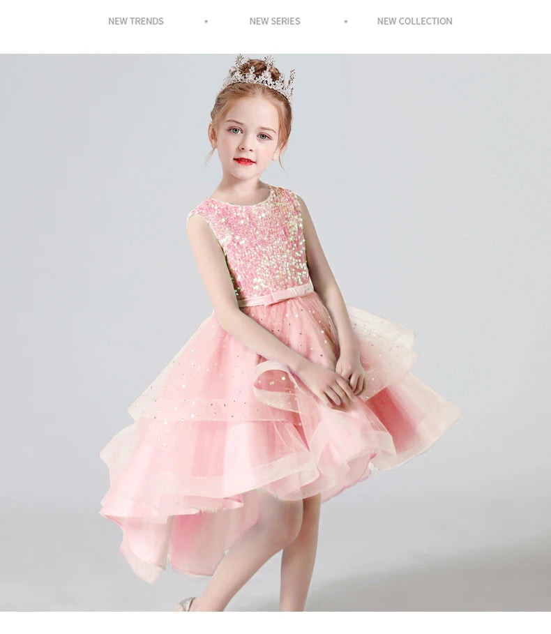 Wedding Dress – Sequin Lace Tuxedo for Girls