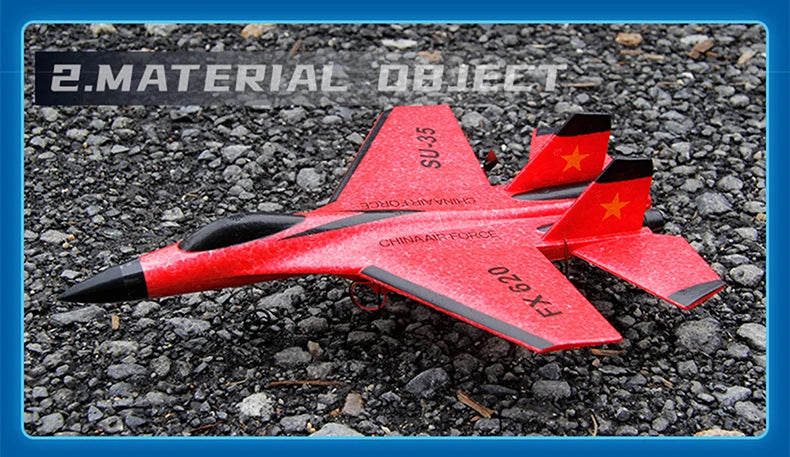 2.4G RC Foam Aircraft SU-35 – Fighter Jet Glider Toy for Kids