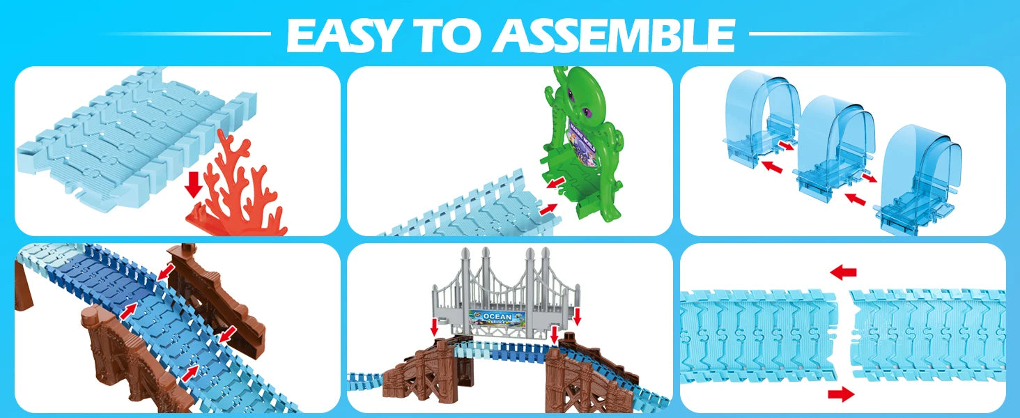Kids’ Shark Race Car Track – Educational STEM Toy for Ages 3+