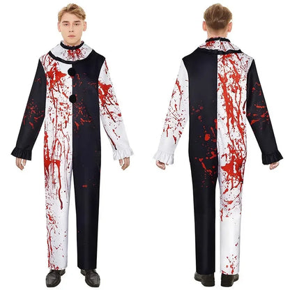 Horror Clown Costume – Terrifier 3 Bloody Jumpsuit for Halloween