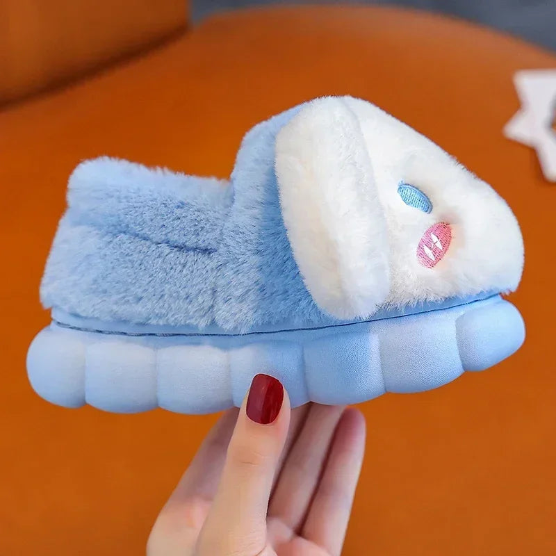 Cartoon Heel Cover Slippers – Winter Warm