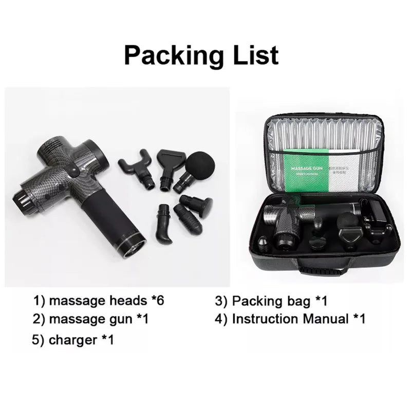 Fascial Massage Gun Electric Percussion Pistol for Deep Tissue Muscle Relaxation & Pain Relief - Ultra Shoppings