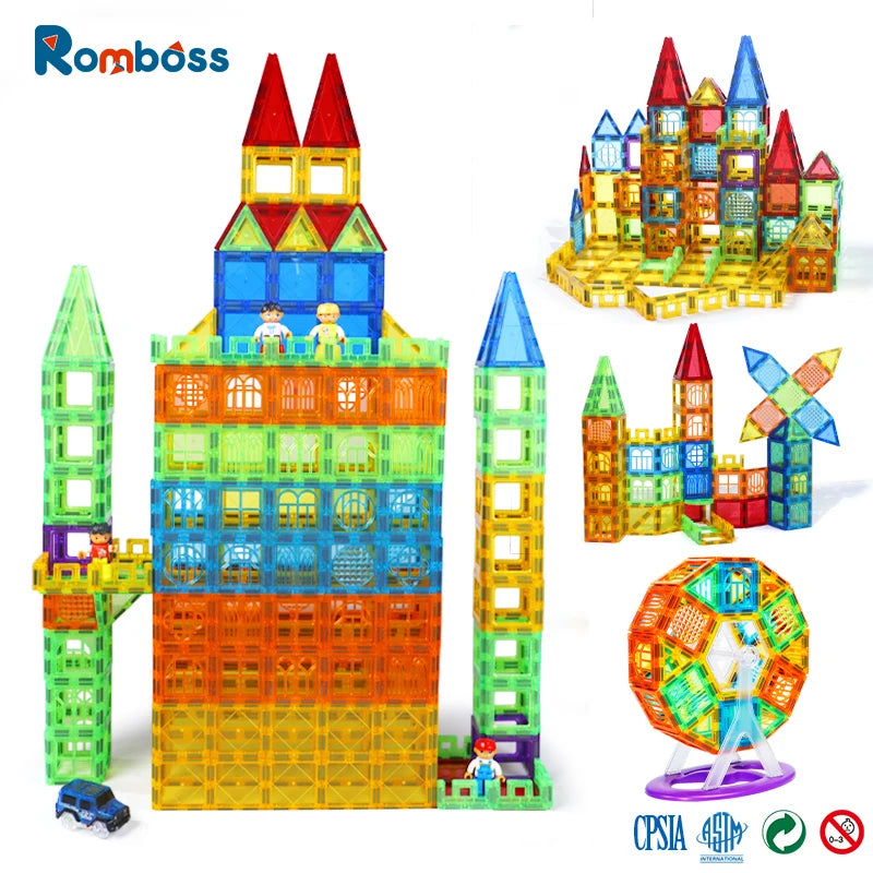 Colorful Window Architecture Puzzle - Creative Magnetic Building Toy for Kids